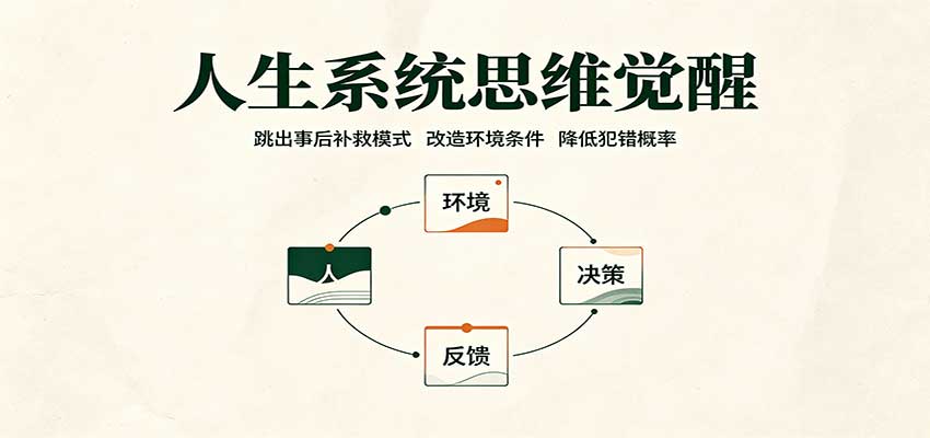人生系统思维觉醒：跳出事后补救模式，改造环境条件，降低犯错概率-LanTi云网创