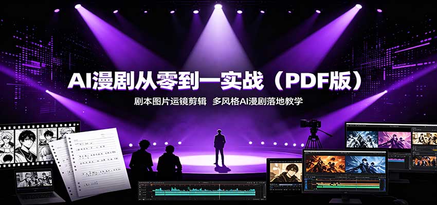 AI漫剧从零到一实战(PDF版)：剧本图片运镜剪辑，多风格AI漫剧落地教学-LanTi云网创