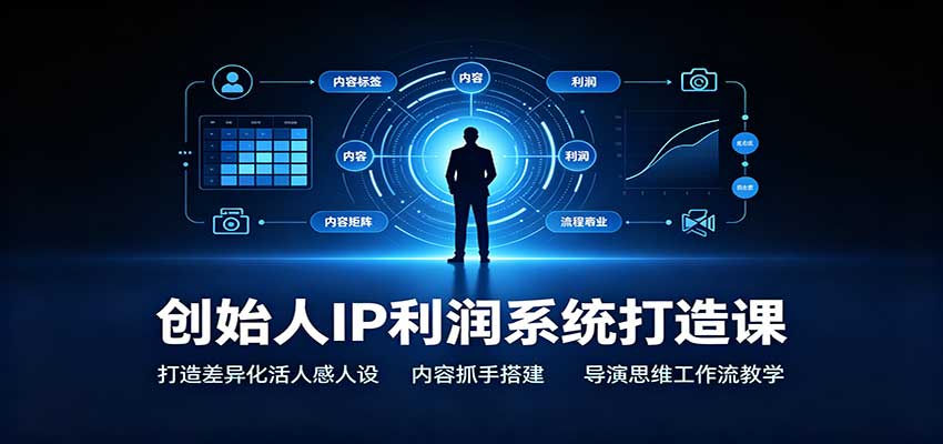 创始人IP利润系统打造课：打造差异化活人感人设，内容抓手搭建，导演思维工作流教学-LanTi云网创