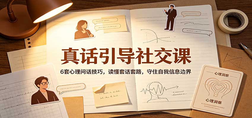真话引导社交课：6套心理问话技巧，读懂套话套路，守住自我信息边界-LanTi云网创