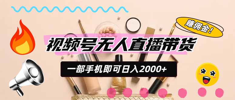 视频号带货，一天2000+，一部手机即可开展的完美副业，无需投资-LanTi云网创