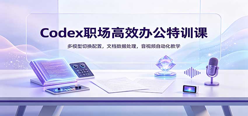 Codex职场高效办公特训课：多模型切换配置，文档数据处理，音视频自动化教学-LanTi云网创