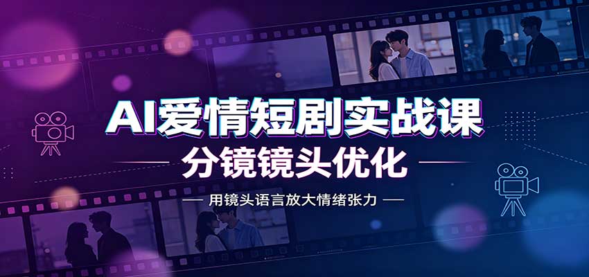 AI爱情短剧实战课：故事剧本创作，分镜镜头优化，智能体提示词-LanTi云网创