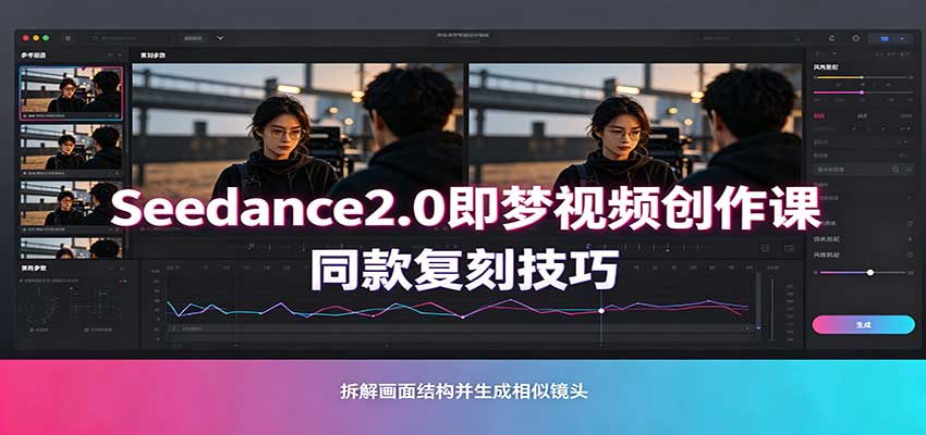 Seedance2.0即梦视频创作课：剧本式视频制作，同款复刻技巧，多行业案例落地教学-LanTi云网创