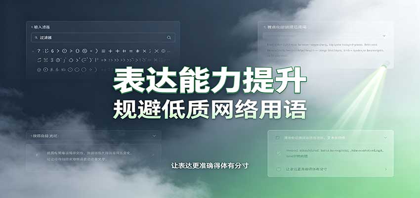 表达能力提升：语言塑造思想逻辑，规避低质网络用语，强化心智感知-LanTi云网创