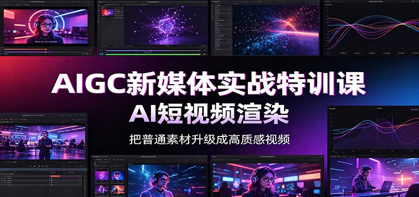 AIGC新媒体实战特训课：工具入门实操，AI短视频渲染，数字人商业视频制作-LanTi云网创