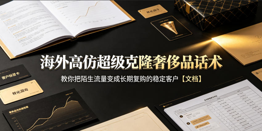 海外高仿超级克隆奢侈品话术，教你把陌生流量变成长期复购的稳定客户【文档】-LanTi云网创