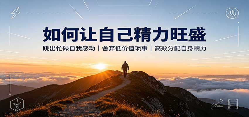 如何让自己精力旺盛：跳出忙碌自我感动，舍弃低价值琐事，高效分配自身精力-LanTi云网创