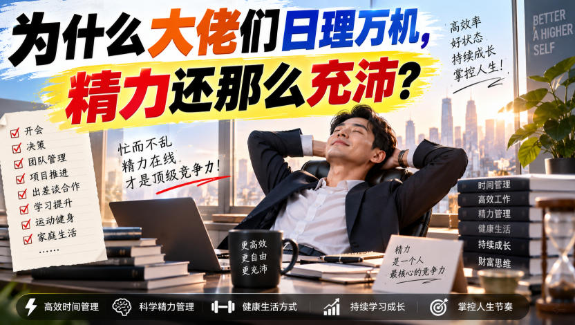 付费文章：为什么大佬们日理万机，精力还那么充沛？-LanTi云网创
