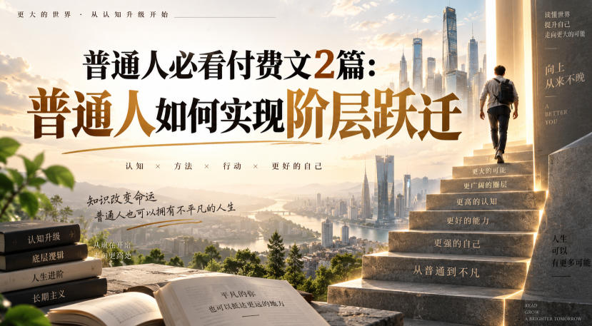 普通人必看付费文2篇：普通人如何实现阶层跃迁-LanTi云网创