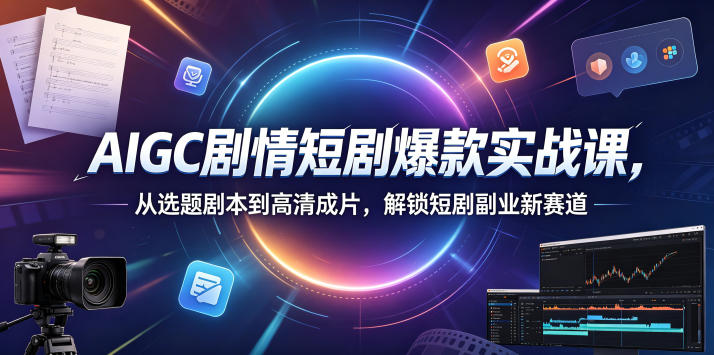 AIGC剧情短剧爆款实战课，从选题剧本到高清成片，解锁短剧副业新赛道(更新0906)-LanTi云网创