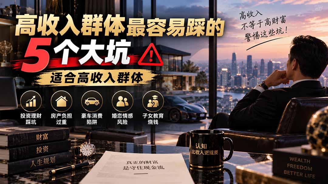 付费文章：高收入群体最容易踩的5个大坑，适合高收入群体-LanTi云网创