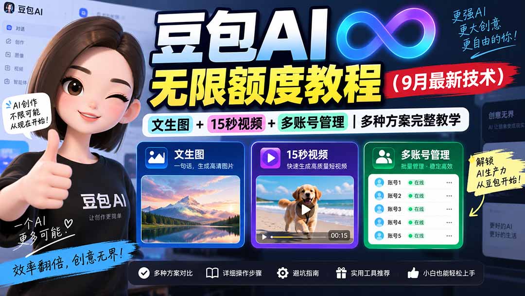 豆包AI无限额度教程(9月最新技术-LanTi云网创