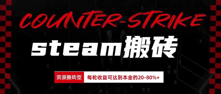 Steam搬砖，每轮收益为本金的20-80%，平均每天仅需半小时，新人轻松上手-LanTi云网创
