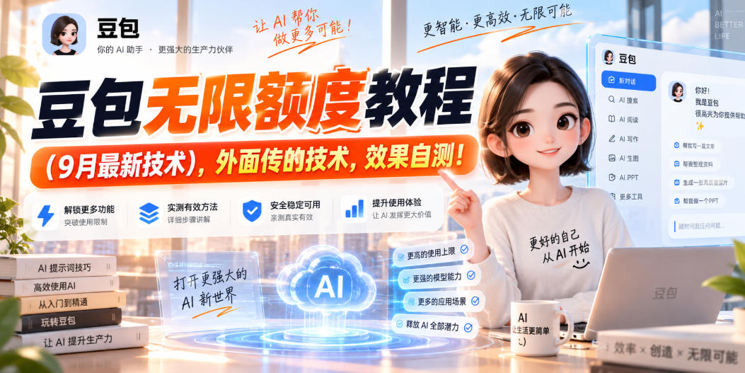 豆包无限额度教程(9月最新技术)，外面传的技术，效果自测！-LanTi云网创