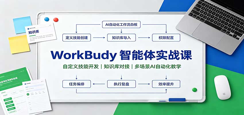 WorkBuddy智能体实战课：自定义技能开发，知识库对接，多场景AI自动化教学-LanTi云网创
