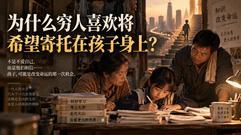 某社群精品文章：为什么穷人喜欢将希望寄托在孩子身上？-LanTi云网创