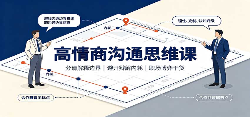高情商沟通思维课：分清解释边界，避开辩解内耗，职场博弈干货-LanTi云网创