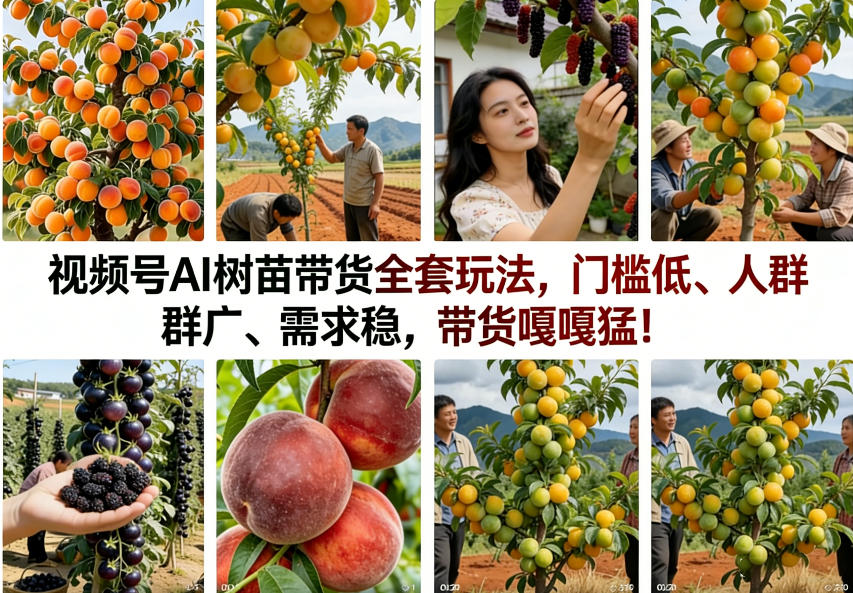 视频号AI树苗带货全套玩法，门槛低、人群广、需求稳，带货嘎嘎猛！(更新0908)-LanTi云网创