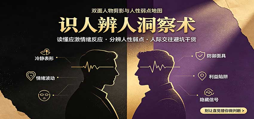 识人辨人终极心法：读懂应激情绪反应，分辨人性弱点，人际交往避坑干货-LanTi云网创