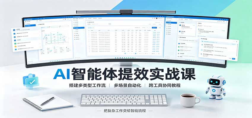 AI智能体提效实战课：搭建多类型工作流，多场景自动化，跨工具协同教程-LanTi云网创