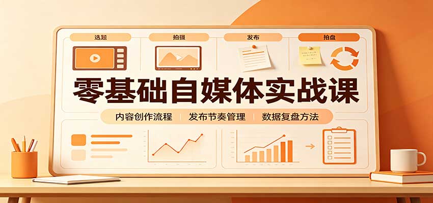 零基础自媒体实战课：赛道人设冷启动，内容创作复盘，公私域商业闭环-LanTi云网创