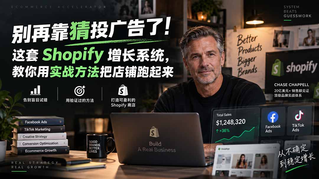 别再靠猜投广告了！这套 Shopify 增长系统，教你用实战方法把店铺跑起来【原创双语字幕】-LanTi云网创