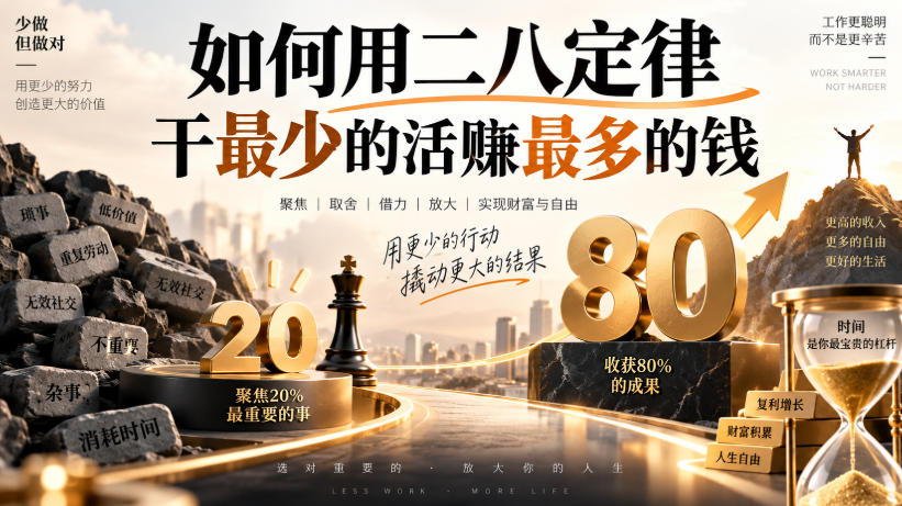 付费文章：如何用二八定律干最少的活賺最多的钱-LanTi云网创