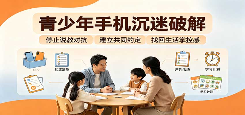 青少年手机沉迷破解：跳出管控说教思维，六步法引导孩子夺回注意力掌控权-LanTi云网创