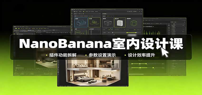 NanoBanana室内设计课：无限画布配置，插件实操，生图改图视频制作-LanTi云网创