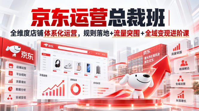 京东运营总裁班｜全维度店铺体系化运营，规则落地+流量突围+全域变现进阶课-LanTi云网创