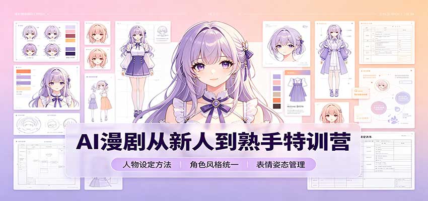AI漫剧从新人到熟手特训营：剧本分镜创作，提示词模板，人物设定与工具资源-LanTi云网创