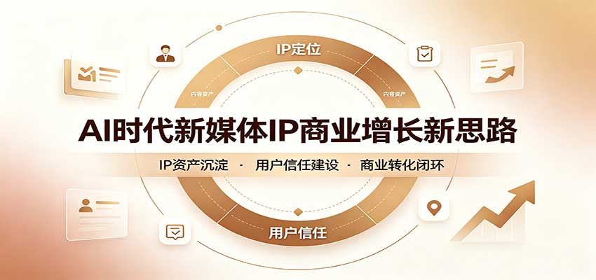 AI时代新媒体IP商业增长新思路：摒弃复杂运营套路，用极简思维打通获客路径-LanTi云网创