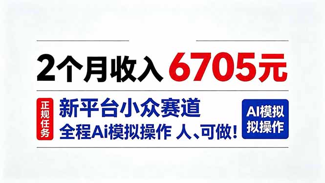 2个月收入6705元，最新平台小众赛道，全程Ai操作人人可做！-LanTi云网创