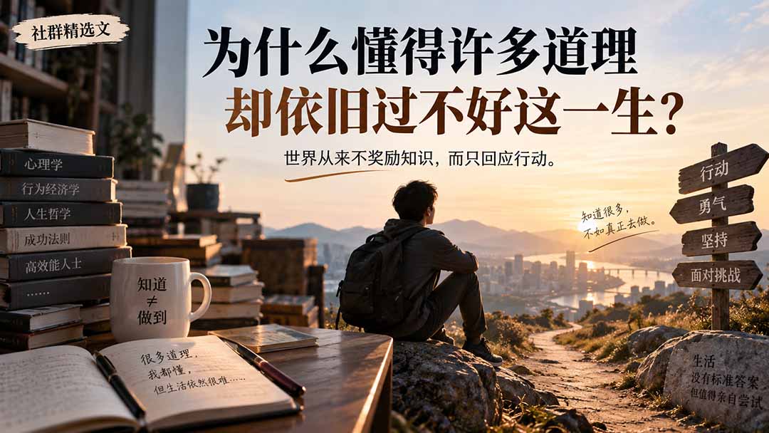 社群精选文：为什么懂得许多道理却依旧过不好这一生？-LanTi云网创