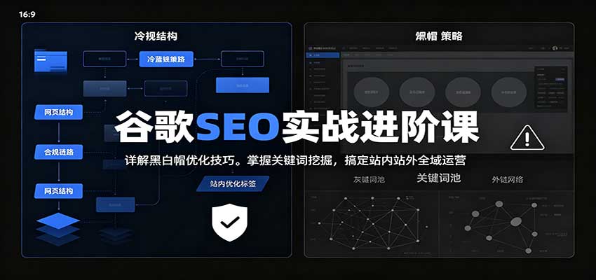 2026谷歌SEO实战进阶课：详解黑白帽优化技巧，掌握关键词挖掘，搞定站内站外全域运营-LanTi云网创