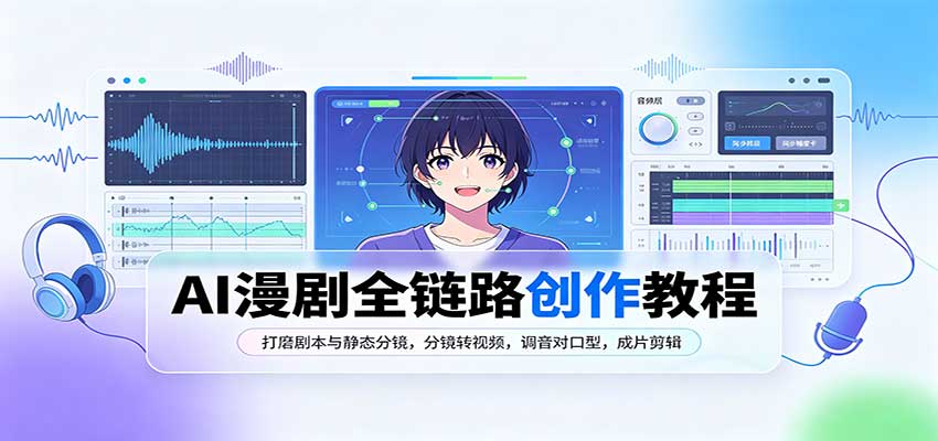 AI漫剧全链路创作教程：打磨剧本与静态分镜，分镜转视频，调音对口型，成片剪辑-LanTi云网创