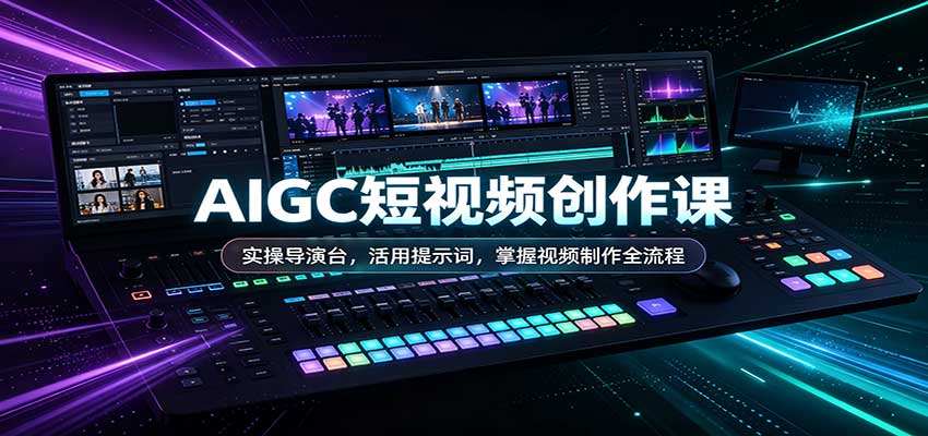 AIGC短视频创作课：实操导演台，活用提示词，掌握视频制作全流程-LanTi云网创
