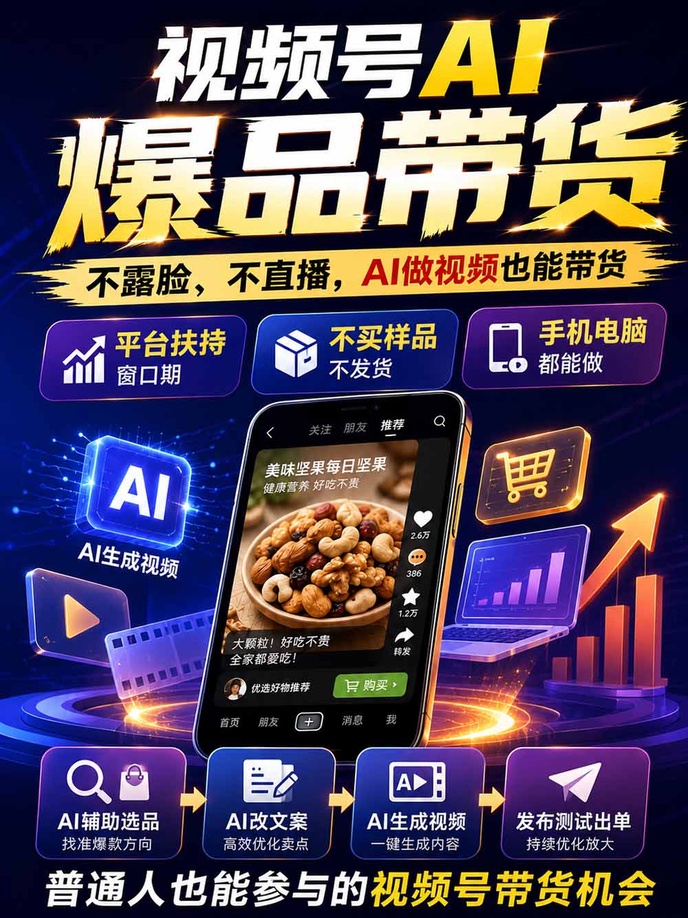 图片[2]-2026视频号AI爆品带货训练营-9月开课｜不露脸不直播，AI做视频发视频号，有人下单，你赚佣金，轻松单日佣金1000+-LanTi云网创