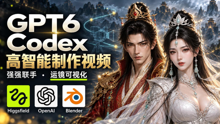 GPT-6 Astra×Codex高智能制作视频！联手Higgsfield，运镜可视化实战-LanTi云网创