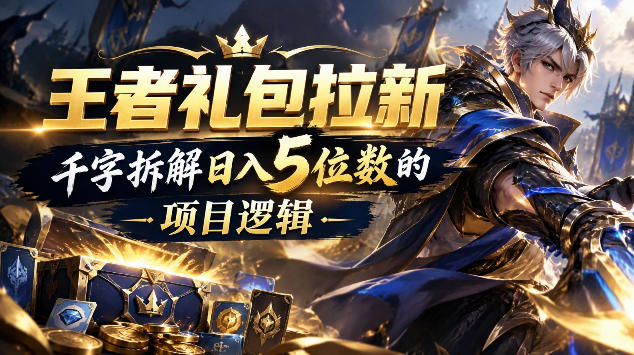 王者游戏礼包拉新_千字拆解日入5位数的项目逻辑-LanTi云网创
