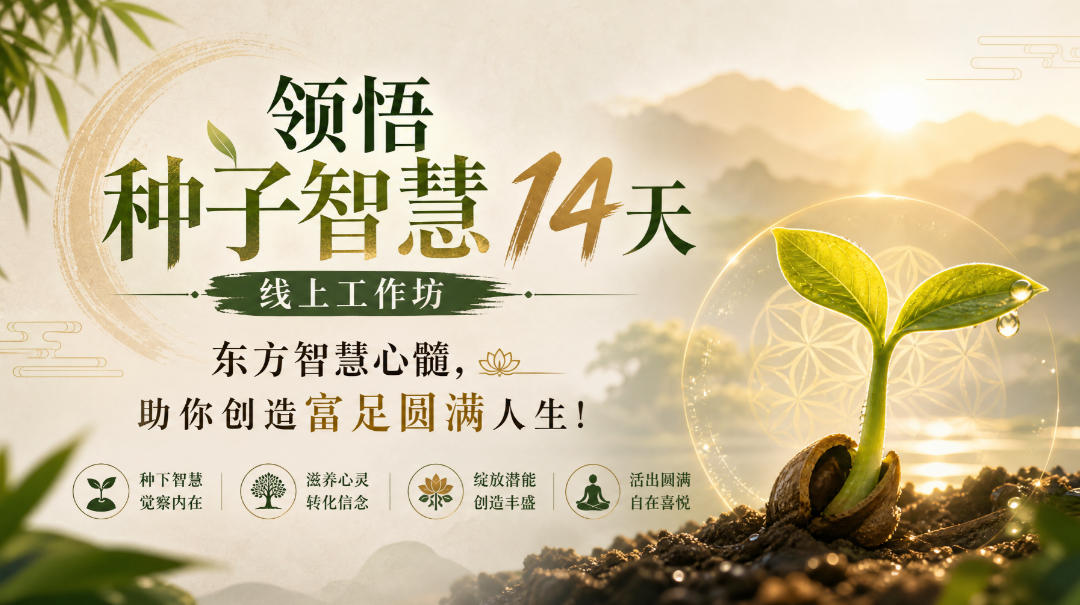 鹿大米领悟种子智慧14天线上工作坊，东方智慧心髓，助你创造富足圆满人生！-LanTi云网创