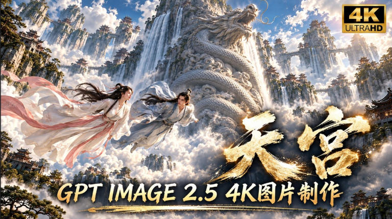 GPT Image 2.5实测！4K到底多清楚？皮肤、手指、修图与天宫场景全面测试-LanTi云网创