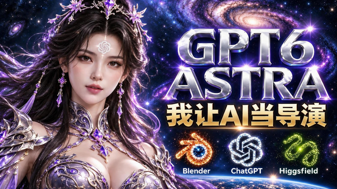 让GPT-6 Astra当导演！Higgsfield和Blender实战打造30秒玄幻精准运镜短片！-LanTi云网创