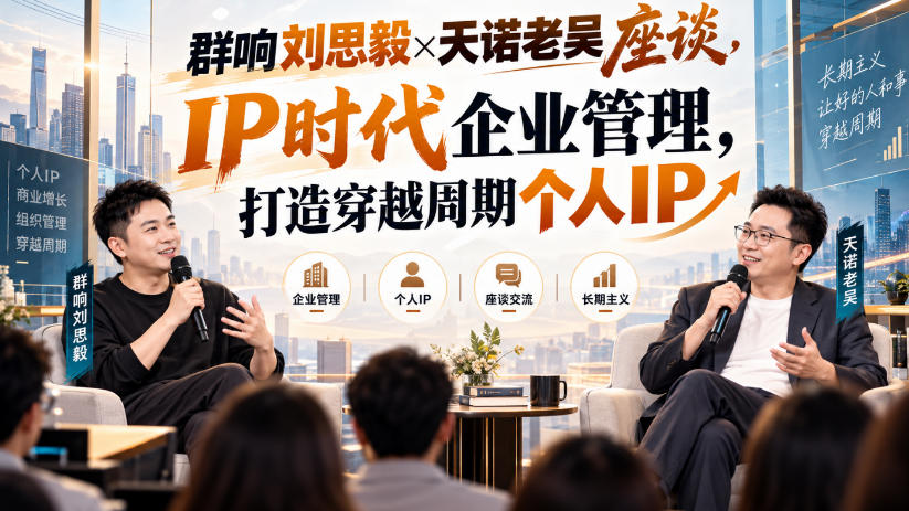 群响刘思毅×天诺老吴座谈，IP时代企业管理，打造穿越周期个人IP-LanTi云网创