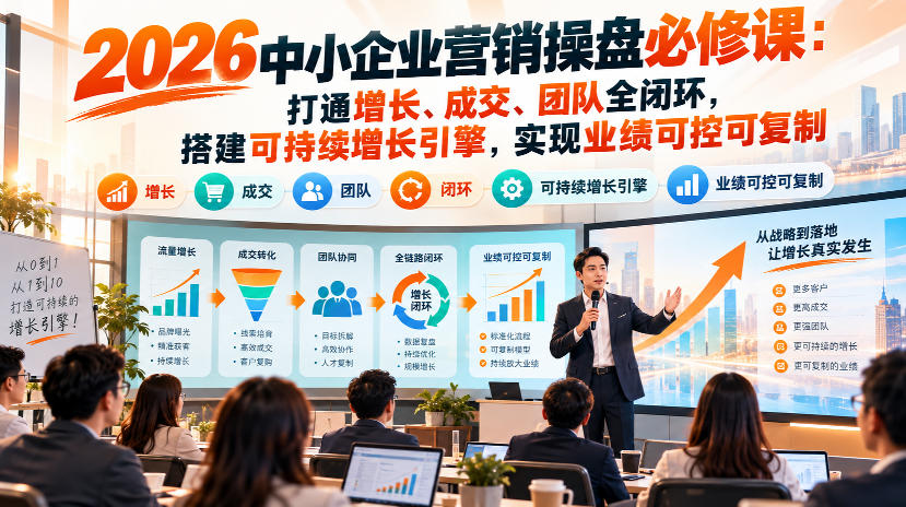 2026中小企业营销操盘必修课：打通增长、成交、团队全闭环，搭建可持续增长引擎，实现业绩可控可复制-LanTi云网创