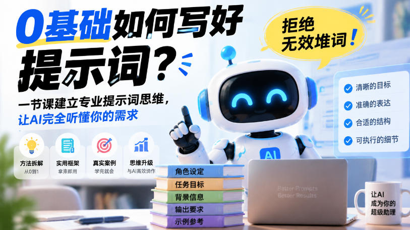 0基础如何写好提示词，拒绝无效堆词！一节课建立专业提示词思维，让AI完全听懂你的需求-LanTi云网创