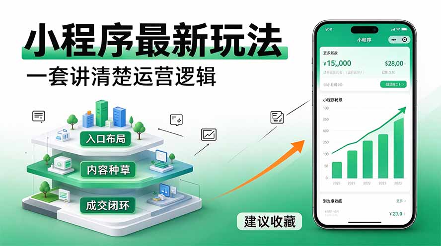 微信小程序最新玩法   四种收益来源，单日收入400+-LanTi云网创