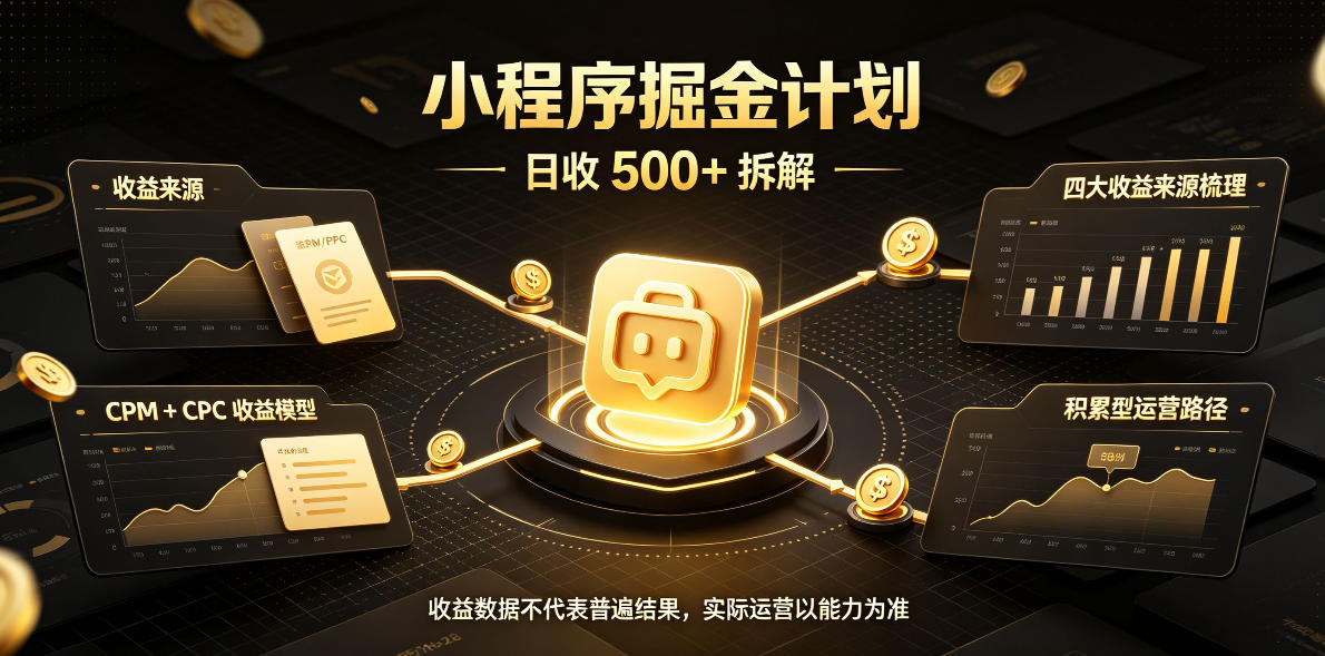 小程序推广计划，日收500+，腾讯官方打款，客户留存率高，收益长期稳定【揭秘】-LanTi云网创