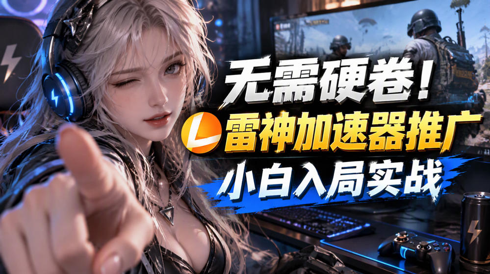 无需硬卷！雷神加速器推广，小白入局实战一天也能几十r-LanTi云网创